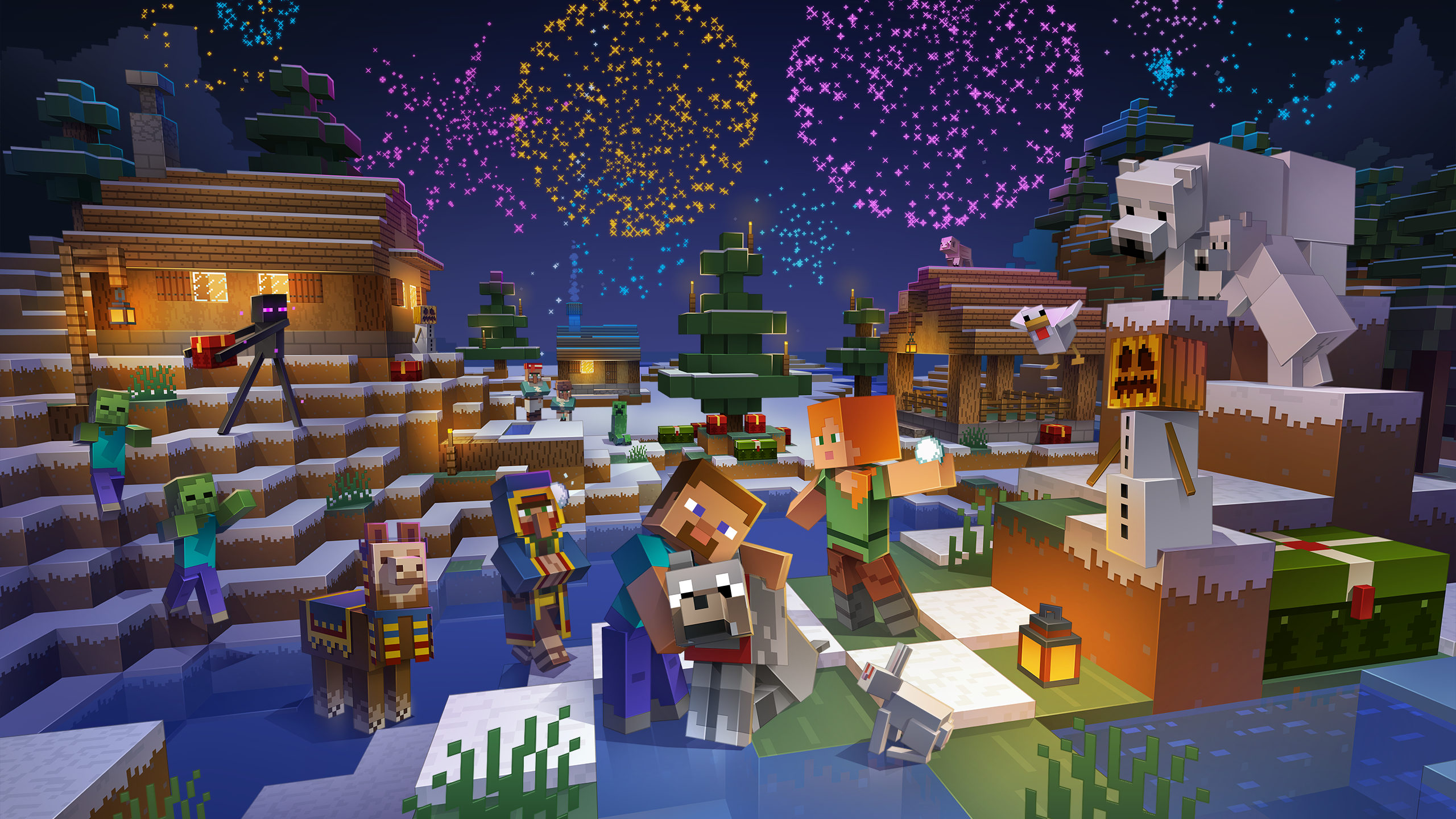 wallpaper_minecraft_winter_celebration_2560x1440